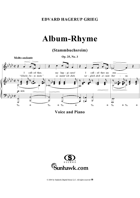 Album-Rhyme, Op. 25, No. 3