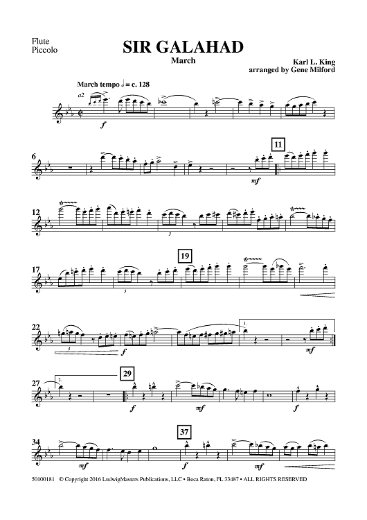 Sir Galahad - March - Flute / Piccolo