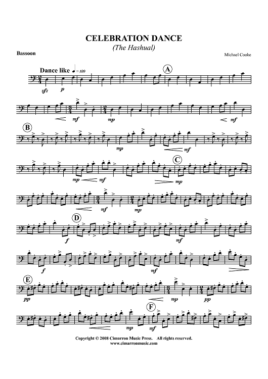 Celebration Dance (The Hashual) - Bassoon