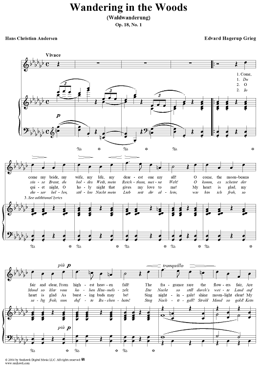 Wandering in the Woods, Op. 18, No. 1