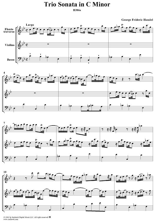 Trio Sonata in C minor, H386a