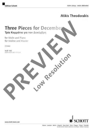 Three Pieces for December