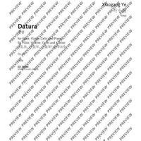 Datura - Score and Parts