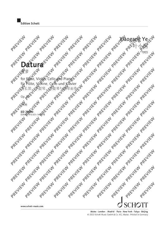 Datura - Score and Parts