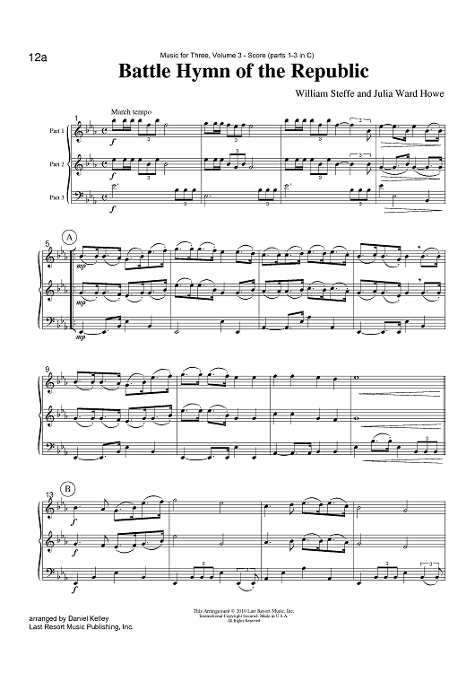 Battle Hymn of the Republic - Score