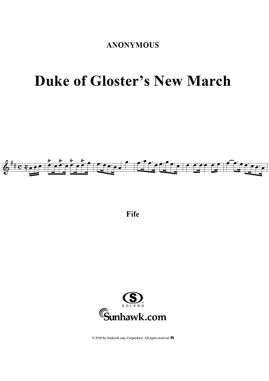 Duke of Gloster's New March
