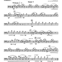 2 Studies from "20 Studies for Guitar" - Trombone 1