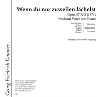 Wenn du nur zuweilen lächelst Op.57 No. 2