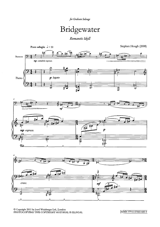Bridgewater - Romantic Idyll - Piano Accompaniment