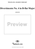 Divertimento No. 4 in B-flat major, K186 - Full Score