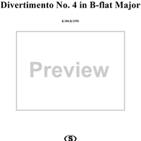 Divertimento No. 4 in B-flat major, K186 - Full Score