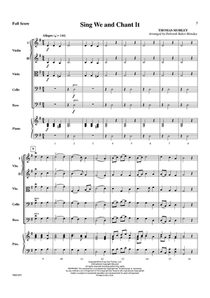 Sing We and Chant It - Score