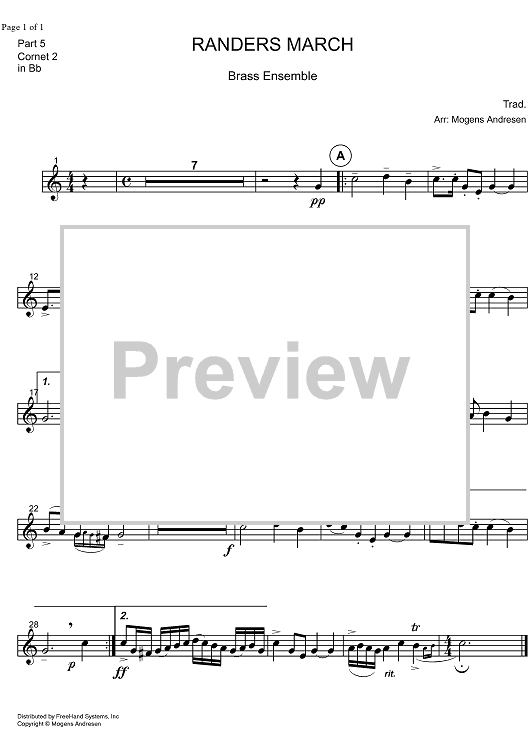 Randers March - Cornet 2