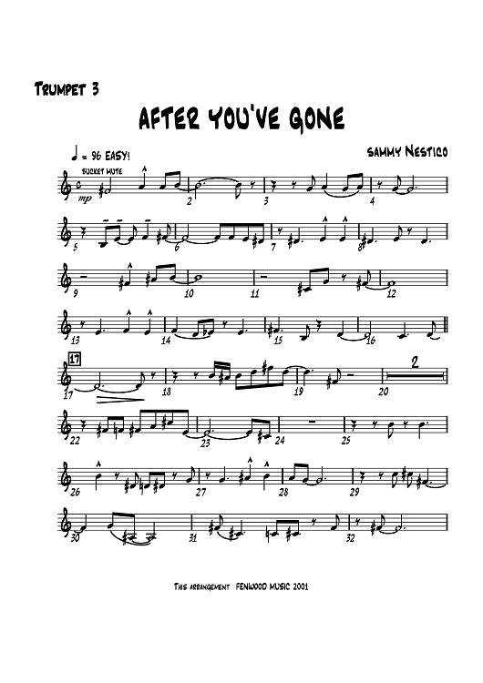 After You've Gone - Trumpet 3