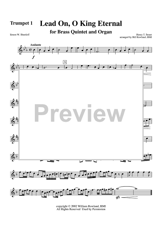 Lead On, O King Eternal - Trumpet 1