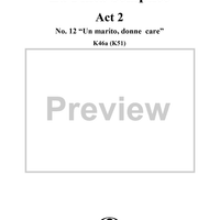 "Un marito, donne care", No. 12 from "La Finta Semplice", Act 2, K46a (K51) - Full Score
