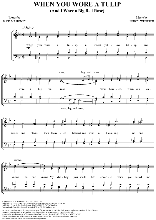 When You Wore a Tulip