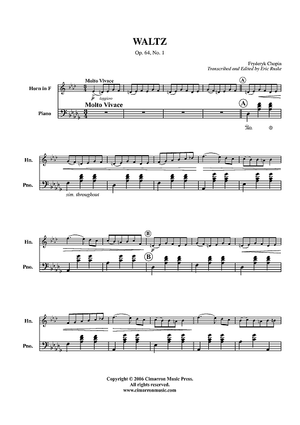 Waltz, Op. 64, No. 1 - Piano Score