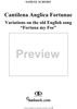 Cantilena Anglica Fortunae (Variations on the old English song "Fortuna my Foe")