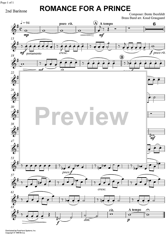 Romance for a Prince - B-flat Baritone 2