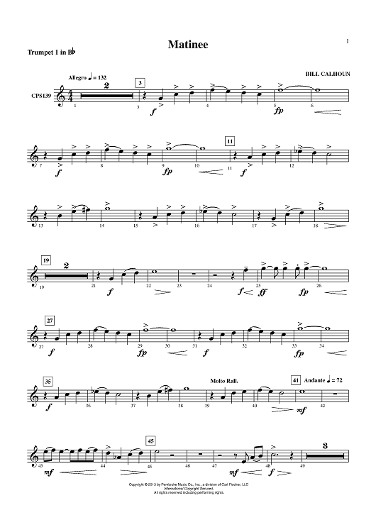 Matinee - Trumpet 1 in Bb