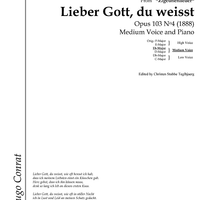 Lieber Gott, du weisst Op.103 No. 4