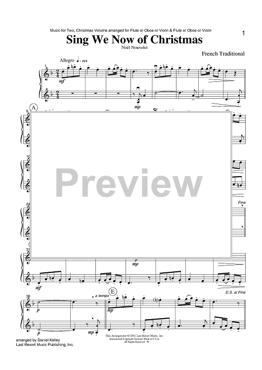 Sing We Now of Christmas - Noël Nouvelet