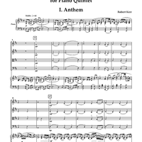 The American Journey for Piano Quintet - Score