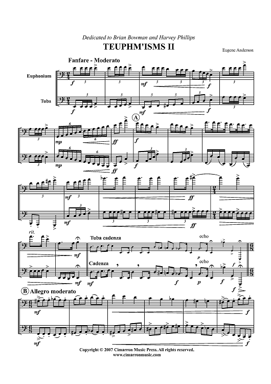 Teuphm'isms II - Score