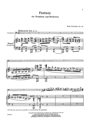 Fantasy for Trombone and Orchestra, Op. 42