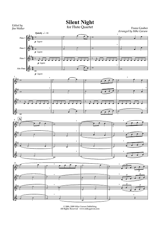 Silent Night - Piano Score