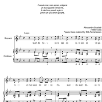 Quando mai caro sposo - Score