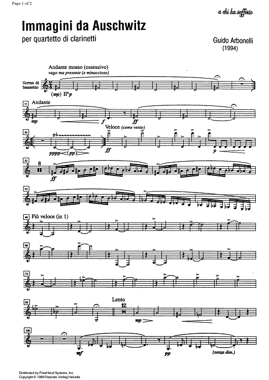 Immagini da Auschwitz - Basset Horn