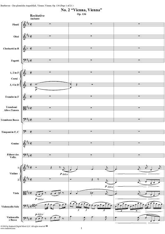 Vienna, Vienna, No. 2 from "Der glorreiche Augenblick", Op. 136 - Full Score