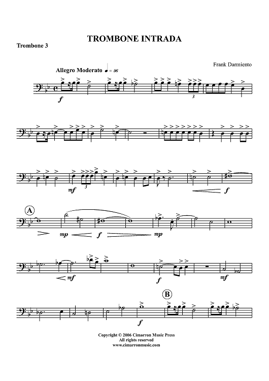 Trombone Intrada - Trombone 3