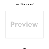 Air Tendre, from "Diane et Actéon"