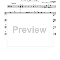 La Rejouissance - from The Royal Fireworks - Cello