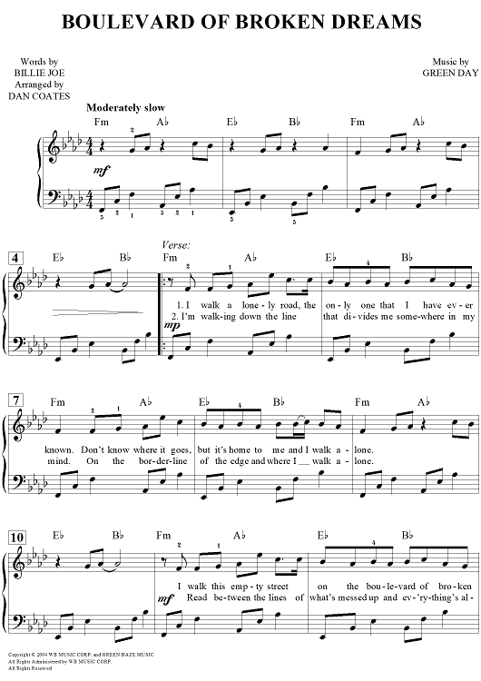 Boulevard of Broken Dreams