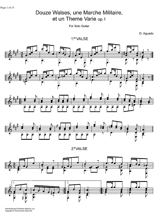 12 Valses Op. 1