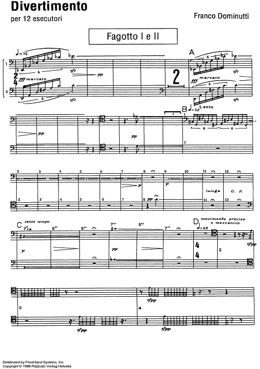 Divertimento - Bassoons