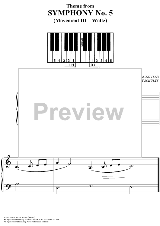 Symphony No. 5 in E minor (e-moll). Movement III (Theme)
