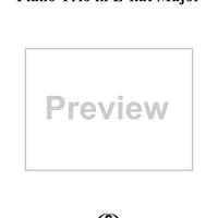 Piano Trio in E-flat Major, HobXV/11 - Piano Score