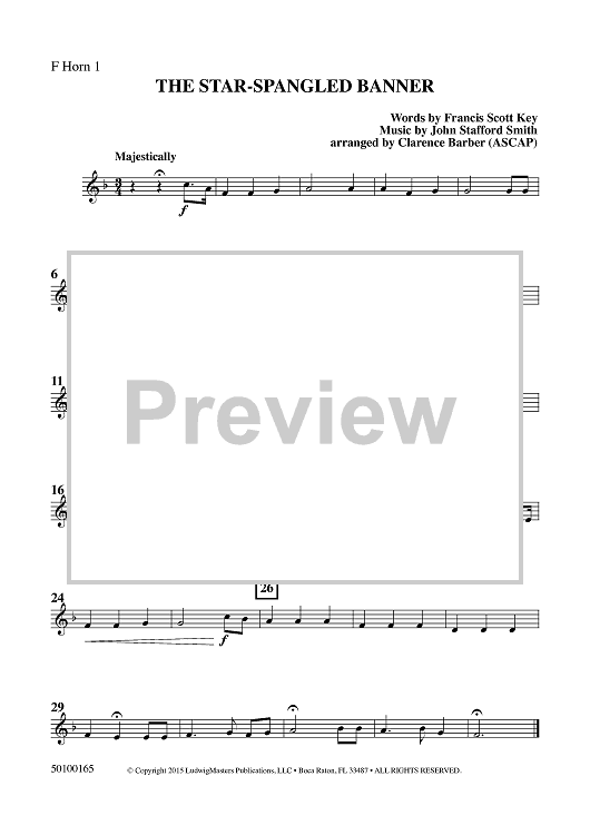 The Star-Spangled Banner - Horn 1 in F