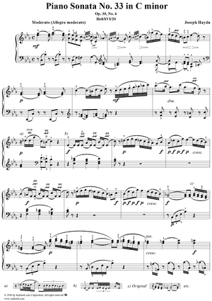Piano Sonata no. 33 in C Minor
