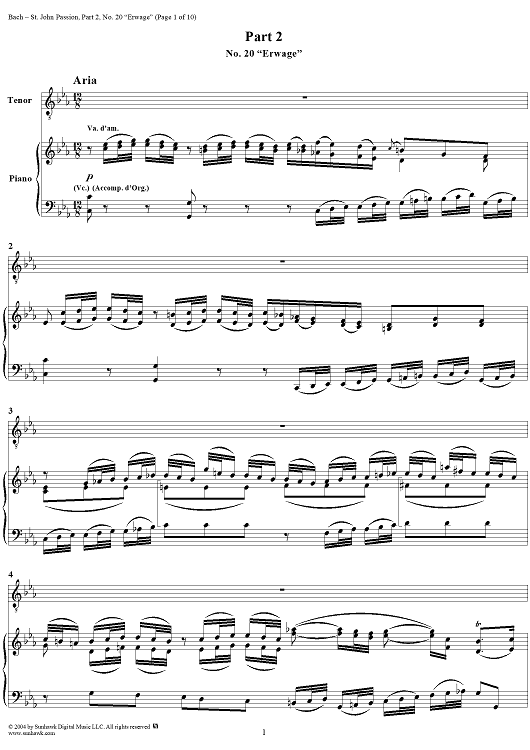 St. John Passion: Part II, No. 20, "Erwäge"