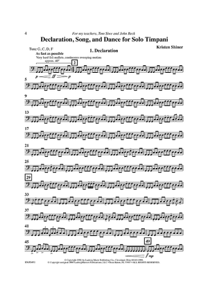 Declaration, Song, and Dance for Solo Timpani