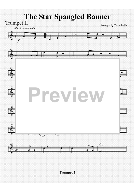 The Star-Spangled Banner - Trumpet 2