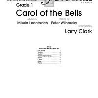 Carol Of The Bells - Score