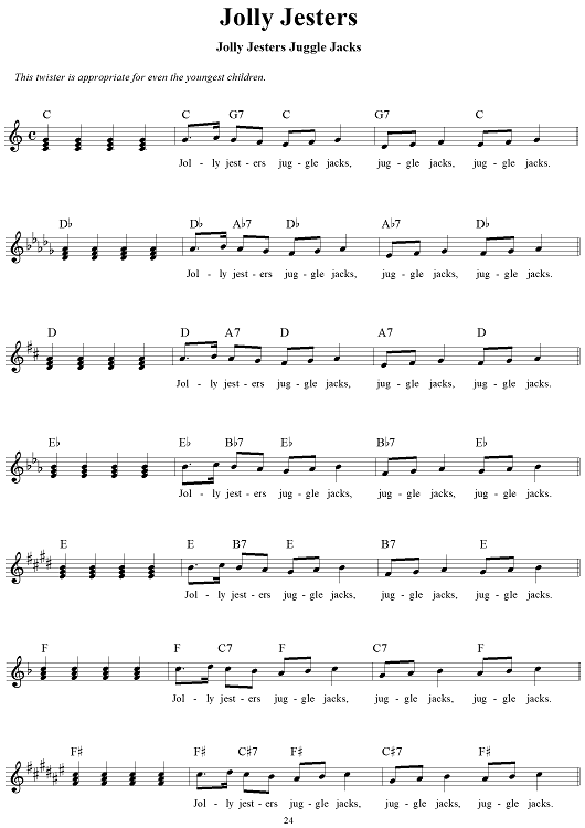 Singing Tongue Twisters, Section 5: Jo-Lo