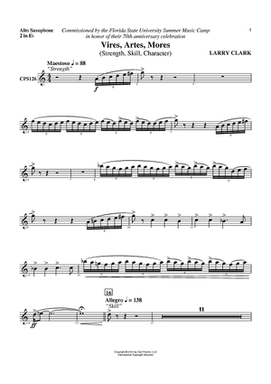 Vires, Artes, Mores (Strength, Skill, Character) - Alto Sax 2
